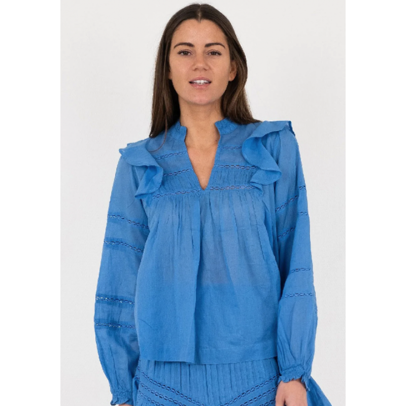 Aroma S Voile Blouse - 140 Blue