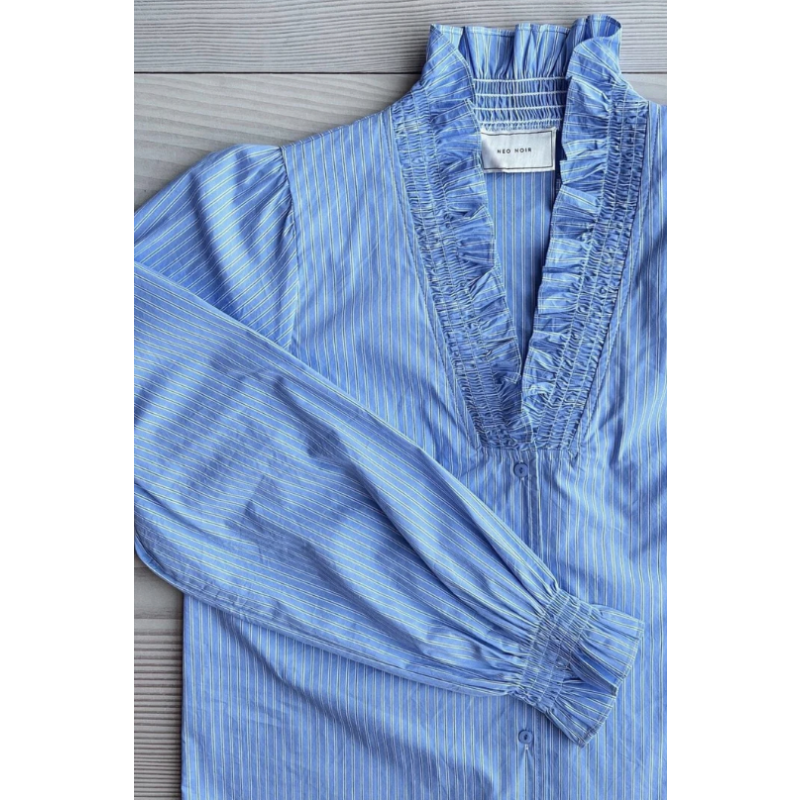 Brielle Stripe Shirt - Light Blue