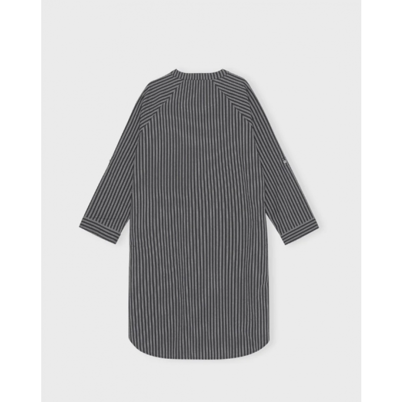 Remain shirtdress stripe - moonless/ecru