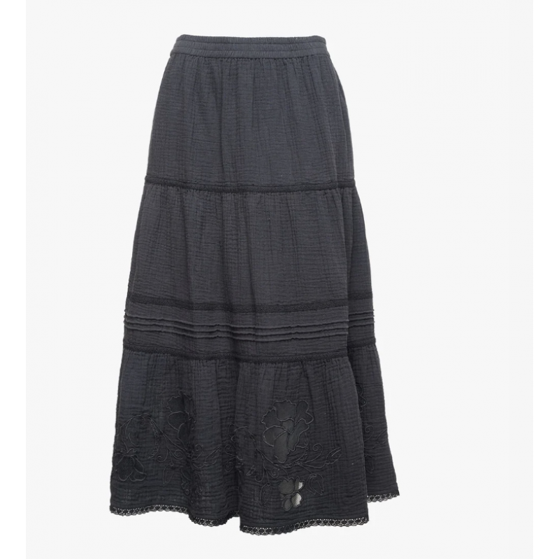 Tarsila Organic Cotton Skirt - Washed Black