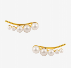  Pearl croissant earrings - HULTQUIST