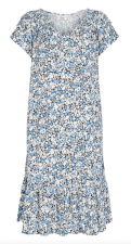 Sunrise Crop Royal Flower Dress - New Blue