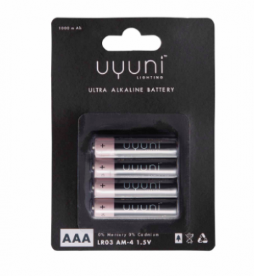 Alkaline Batteries AAA, 1,5V, 1000mAh – 4 pack