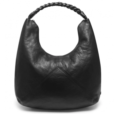 Læder shopper taske i blød kvalitet / 15040 - Black Depeche 