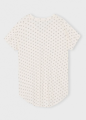 Dotted dreamy t-shirt  - ecru/ black dots