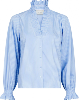 Brielle Stripe Shirt - Light Blue