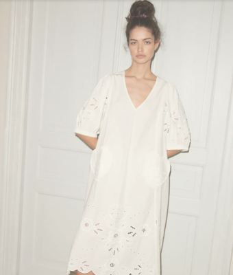 Jeanne Organic Cotton Dress - Hvid
