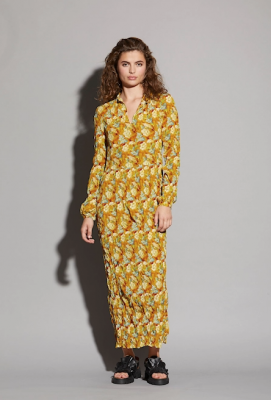 Hornsea Dress - 625 - gulblomstret print