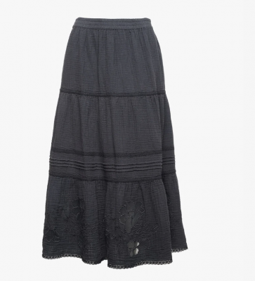 Tarsila Organic Cotton Skirt - Washed Black / Sissel Edelbo