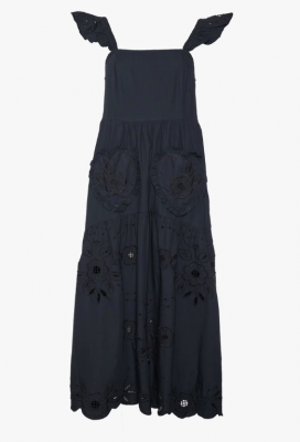 Rivera Organic Cotton Strap Dress - Almost Black / Sissel Edelbo