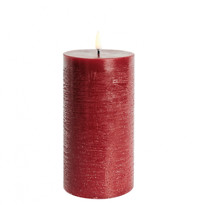 Pillar Candle, 7,8 x 15,2cm, Carmin red / Uyuni 