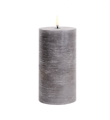 Pillar Candle, 7,8 x 15,2cm, Grey / Uyuni 