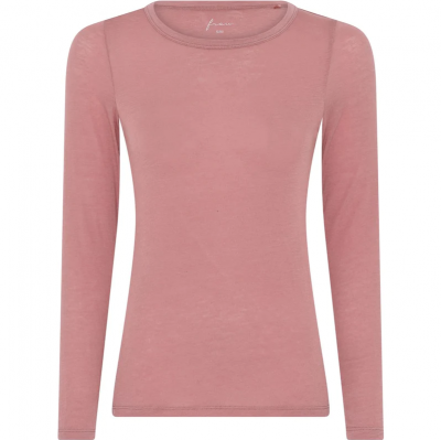 Lucca cashmere is o-neck top - Ash rose