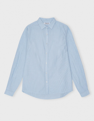 Laura Classic Shirt - Blue/white Stripe