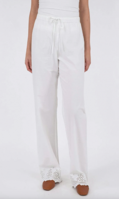 William Embroidery Pants-White