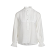 Callum Pintuck Frill Shirt - White
