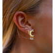 White moon dust earrings