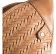 Læder bumbag dekoreret med smukt flet mønster / 15006 - Nature