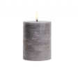 Pillar Candle, 7,8 x 10,1cm, Grey